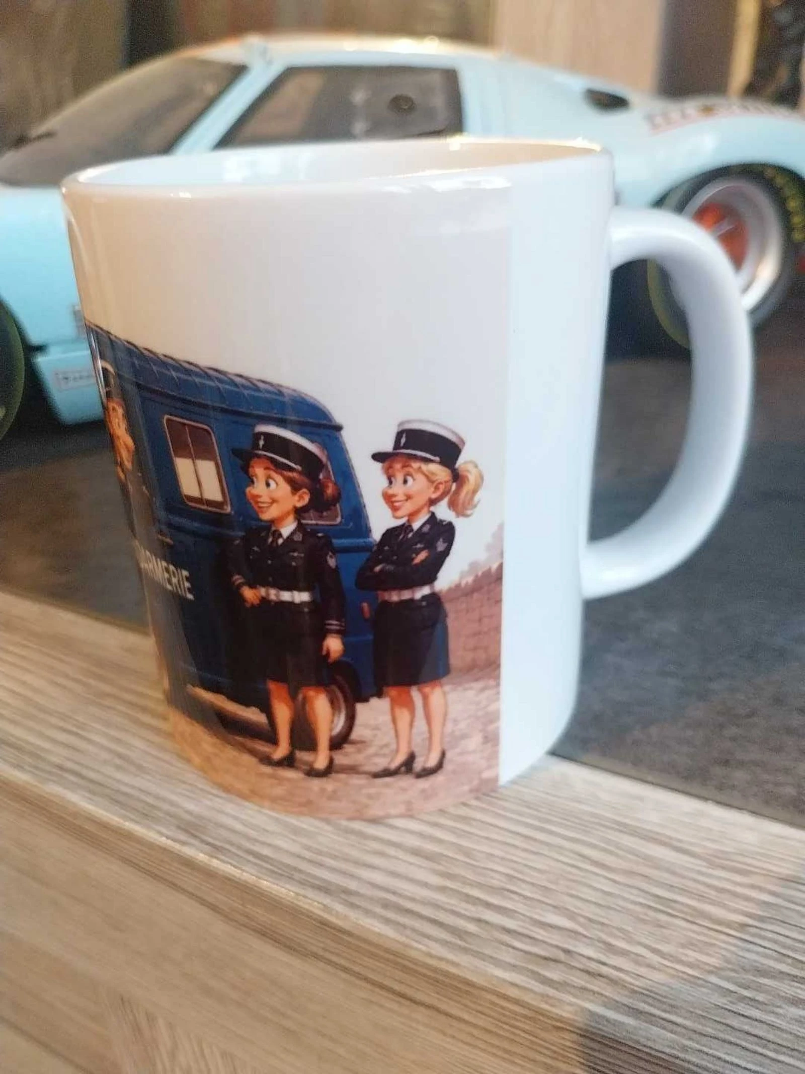 Humorous mug for gendarmerie courier, protection, profession – photo 3